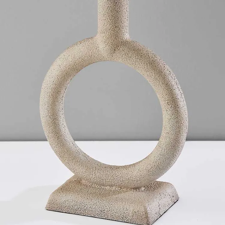 Table Lamps-Kirklands Home Natural Stone Ring Ellie Table Lamp Brown