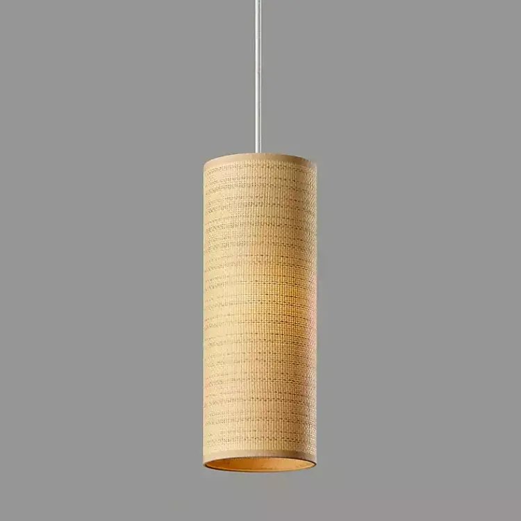 Chandeliers & Pendant Lighting-Kirklands Home Natural Woven Shade Malina Pendant Light