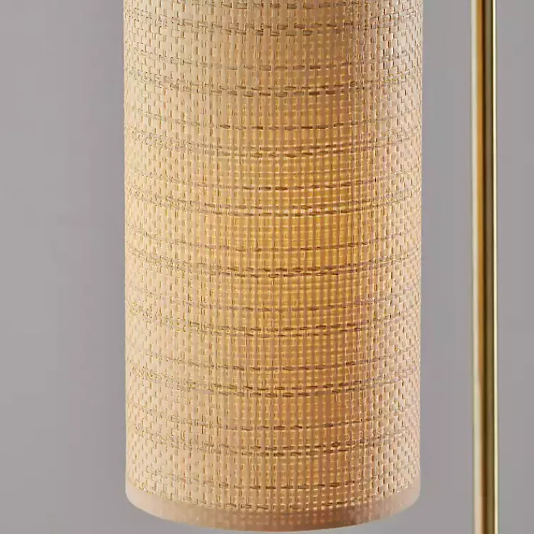 Table Lamps-Kirklands Home Natural Woven Shade Malina Table Lamp Tan