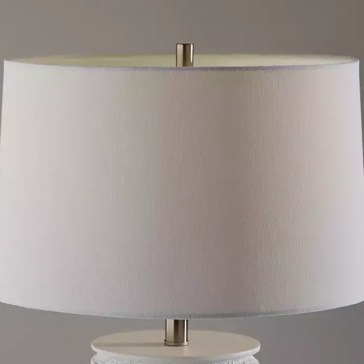Table Lamps-Kirklands Home Weathered Cream Marissa Ribbed Table Lamp