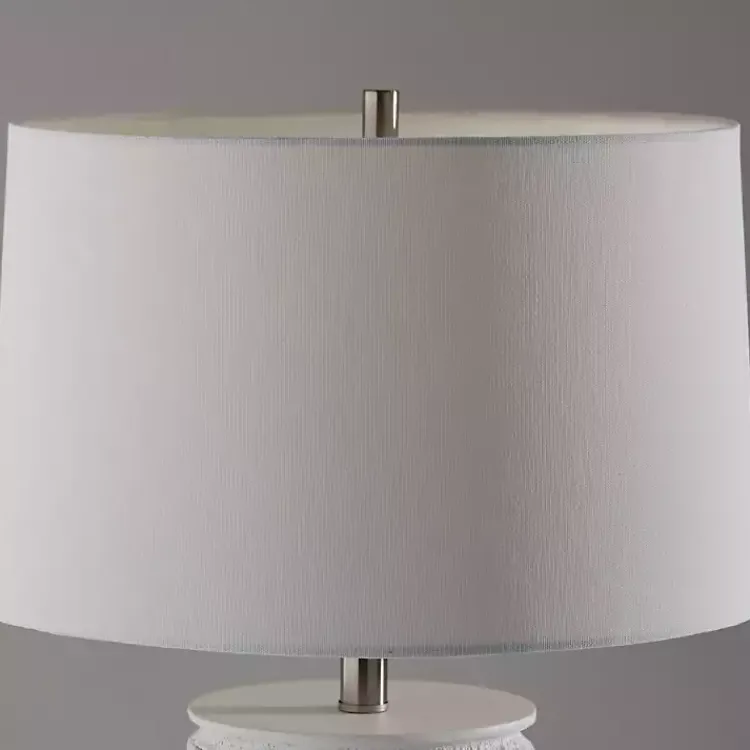 Table Lamps-Kirklands Home Weathered Cream Marissa Ribbed Table Lamp