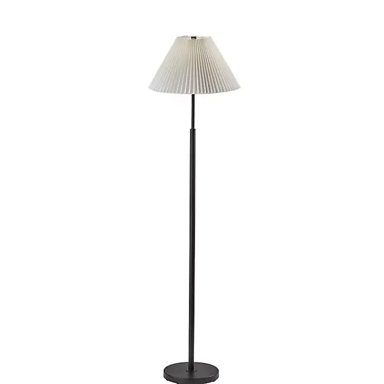 Floor Lamps-Kirklands Home Pleated Empire Shade Jeremy Floor Lamp Black