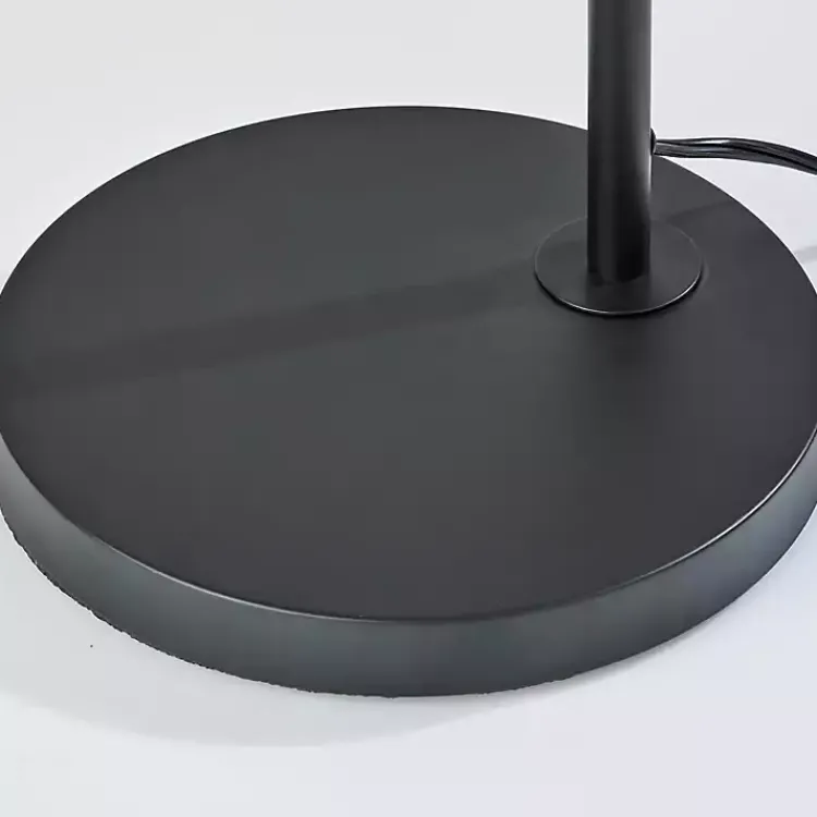 Floor Lamps-Kirklands Home Arched Rope Lampshade Floor Lamp Black