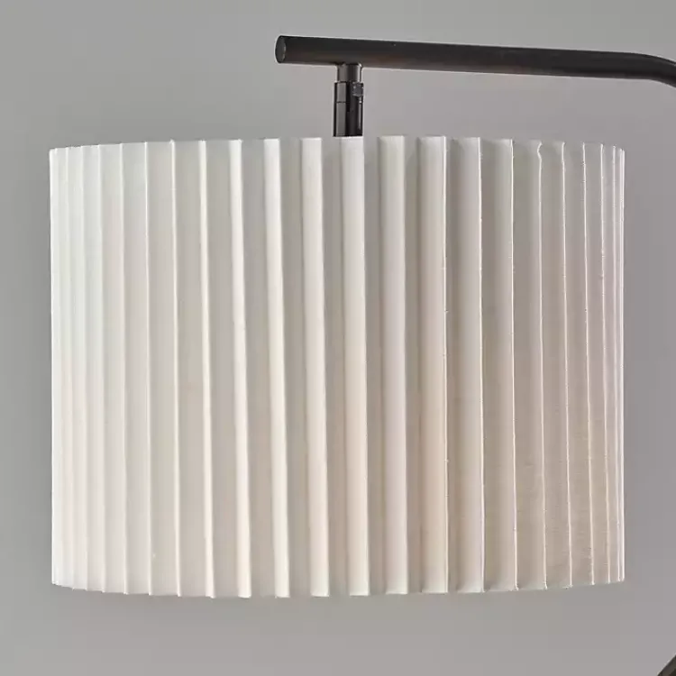 Floor Lamps-Kirklands Home Pleated Shade Floor Lamp Black