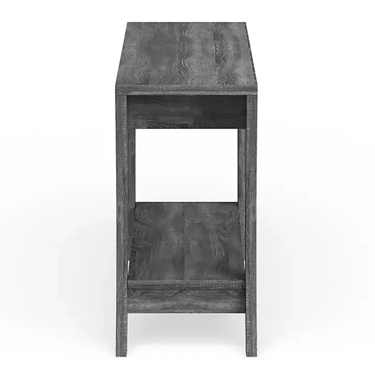 Console Tables-Kirklands Home Charcoal Wood 2-Drawer Console Table Gray