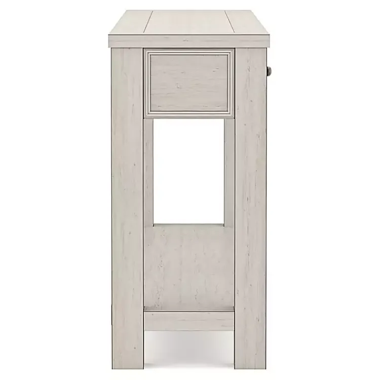 Console Tables-Kirklands Home Wood 4-Drawer Farmhouse Console Table White