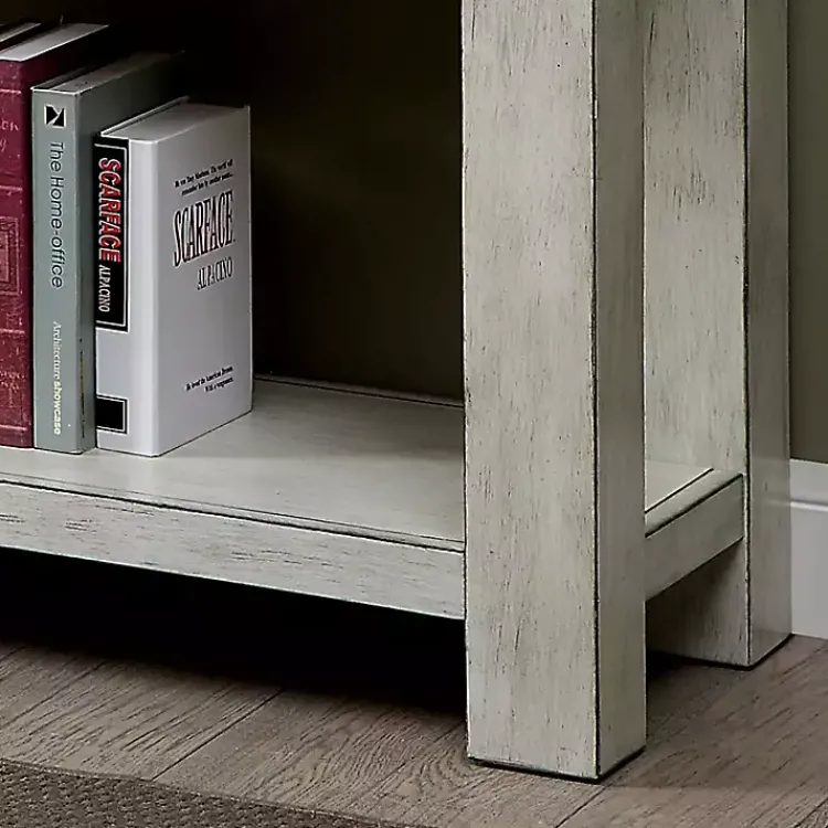 Console Tables-Kirklands Home Wood 4-Drawer Farmhouse Console Table White