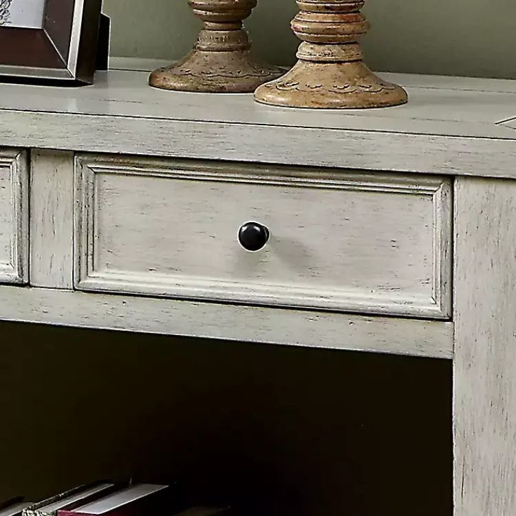 Console Tables-Kirklands Home Wood 4-Drawer Farmhouse Console Table White