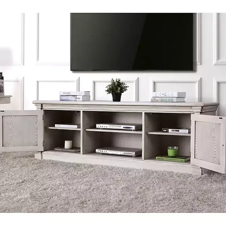 Tv Stands & Media Consoles-Kirklands Home Antique Wood Farmhouse Media Cabinet White