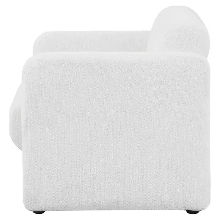 Accent Chairs-Kirklands Home Boucle Modern Accent Chair White