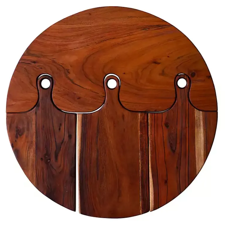 Serving & Entertaining-Kirklands Home Acacia Wood 4-pc. Hanging Cutting Board Brown