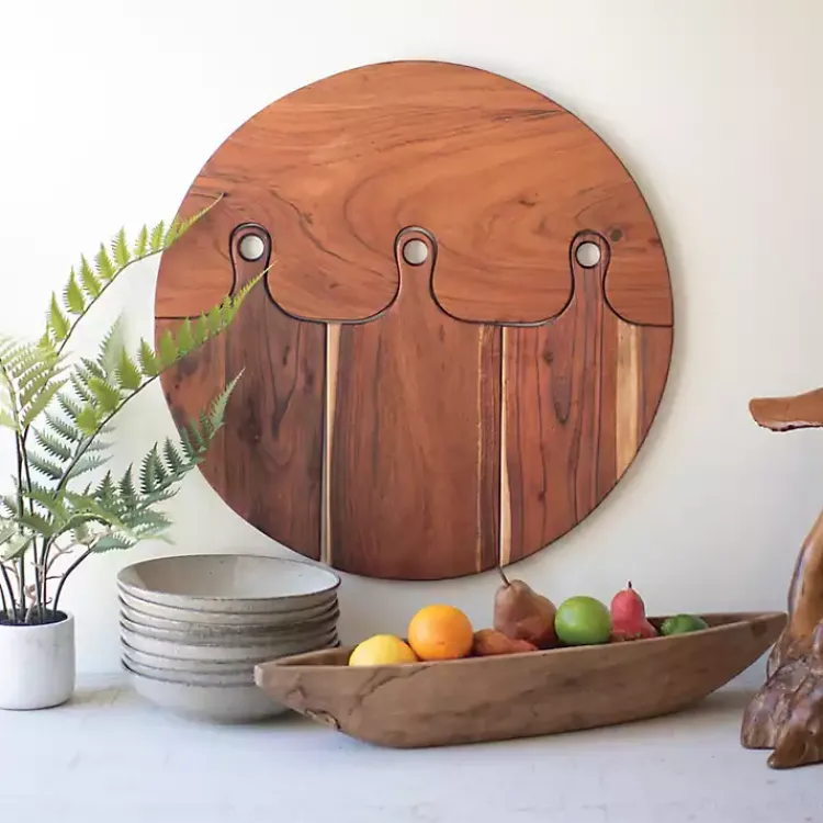 Serving & Entertaining-Kirklands Home Acacia Wood 4-pc. Hanging Cutting Board Brown