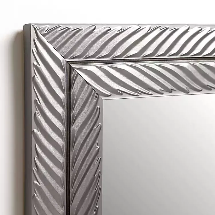 Decorative Mirrors-Kirklands Home Sloan Silver Grooved Wall Mirror