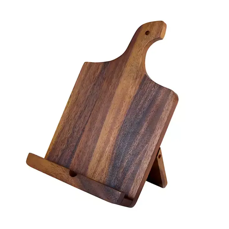 Kitchen Storage-Kirklands Home Natural Acacia Wood Cookbook Holder Brown