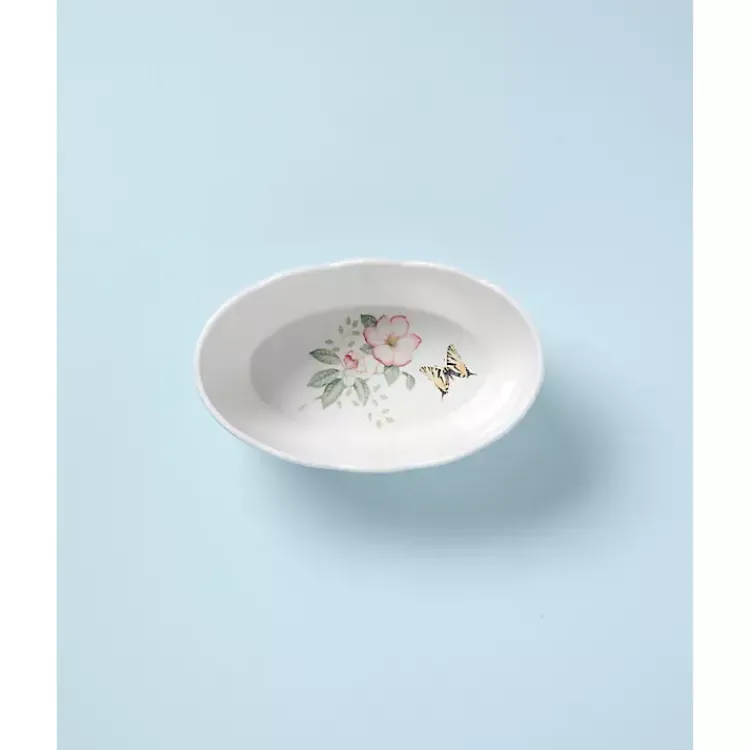 Serving & Entertaining-Kirklands Home White Butterfly Meadow Porcelain Bread Basket
