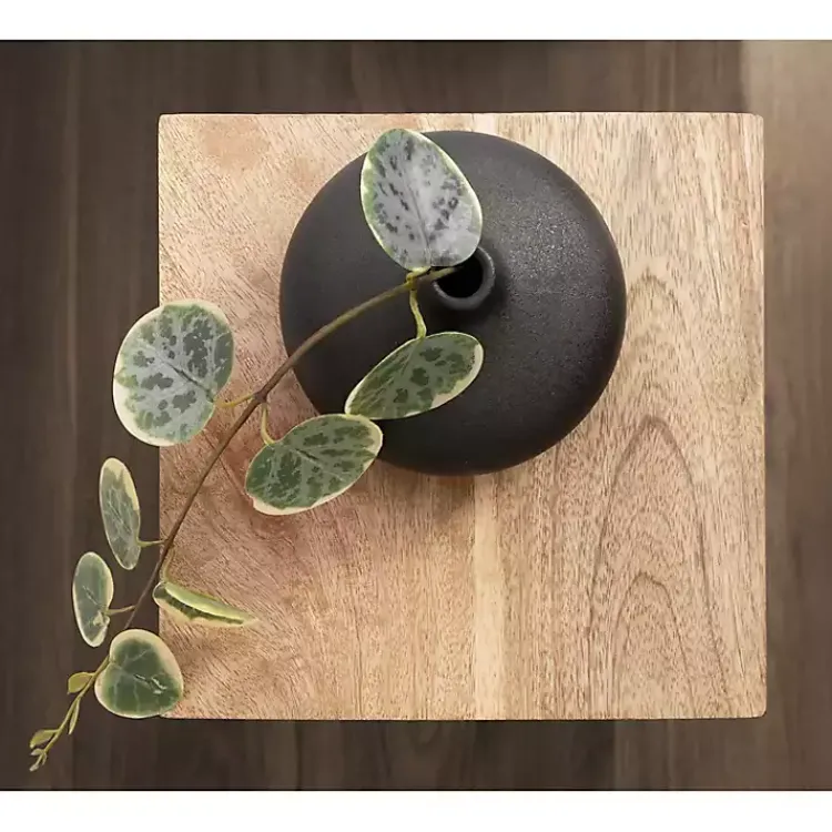 Accent & End Tables-Kirklands Home Mango Wood Tabletop Square Side Table Tan