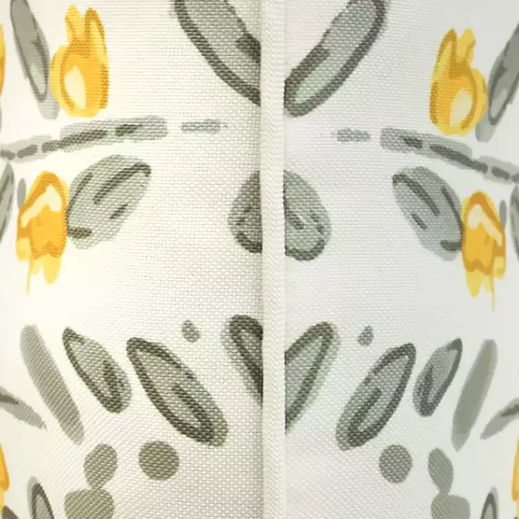 Outdoor Cushions & Pillows-Kirklands Home Yellow & Gray Floral Outdoor Pillow