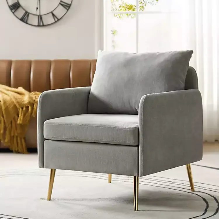 Accent Chairs-Kirklands Home Sage Penny Upholstered Accent Chair Green