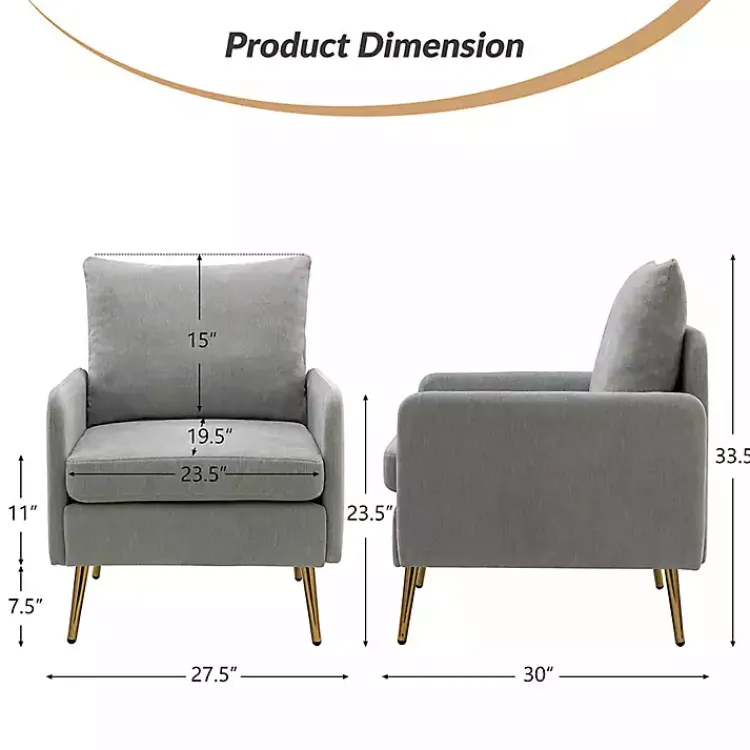 Accent Chairs-Kirklands Home Sage Penny Upholstered Accent Chair Green