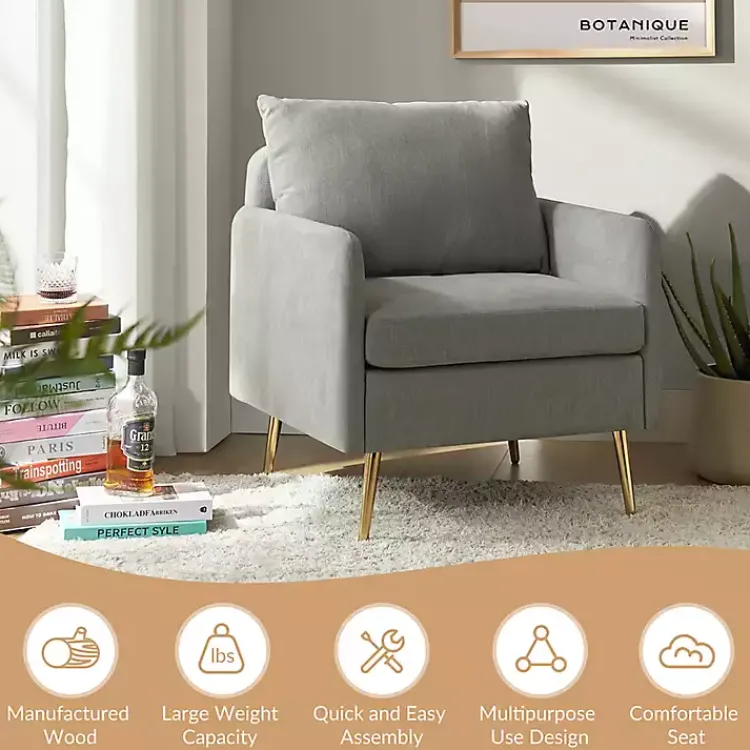 Accent Chairs-Kirklands Home Sage Penny Upholstered Accent Chair Green