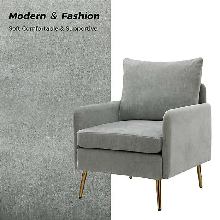 Accent Chairs-Kirklands Home Sage Penny Upholstered Accent Chair Green