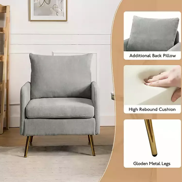 Accent Chairs-Kirklands Home Sage Penny Upholstered Accent Chair Green