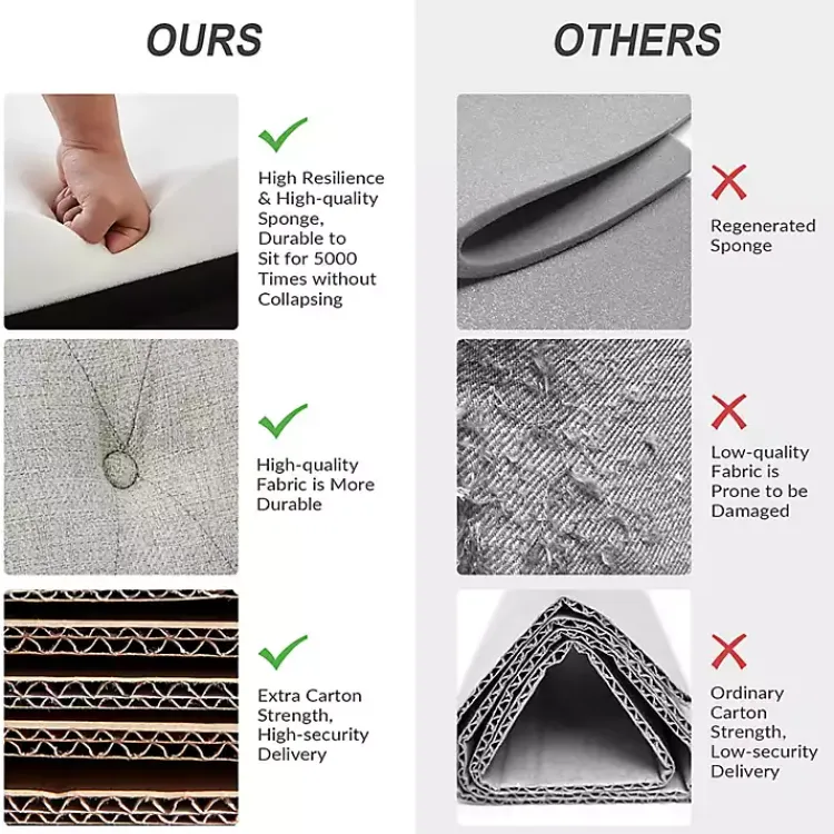 Accent Chairs-Kirklands Home Tufted Britt Accent Chair Ivory