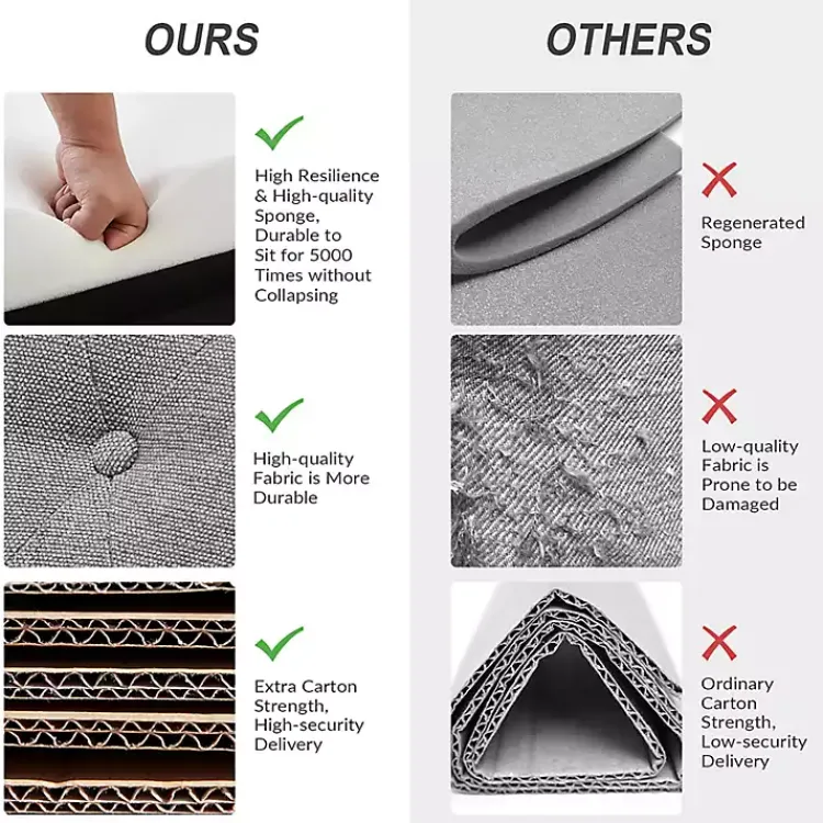 Accent Chairs-Kirklands Home Tufted Britt Accent Chair Gray