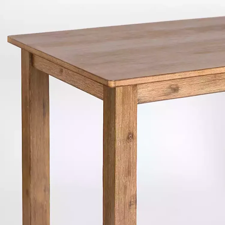 Dining Tables-Kirklands Home Barnwood Wire Brush Sonoma Counter Height Table Brown