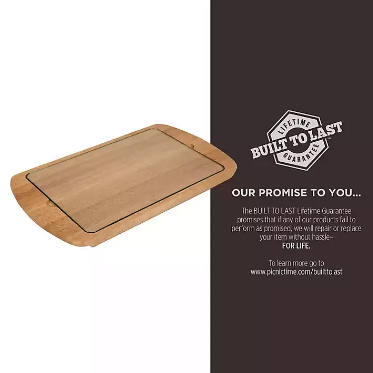 Serving & Entertaining-Kirklands Home LSU Tigers Wood and Glass Serving Board