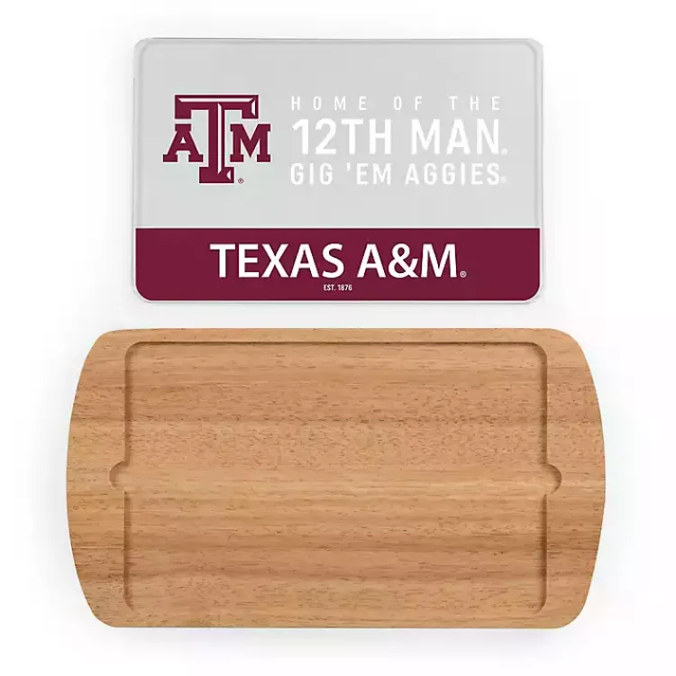 Serving & Entertaining-Kirklands Home Texas A&M Aggies Wood and Glass Serving Board