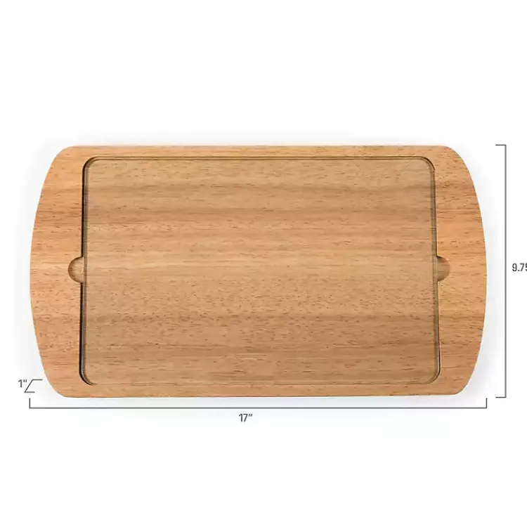 Serving & Entertaining-Kirklands Home Iowa Hawkeyes Wood and Glass Serving Board