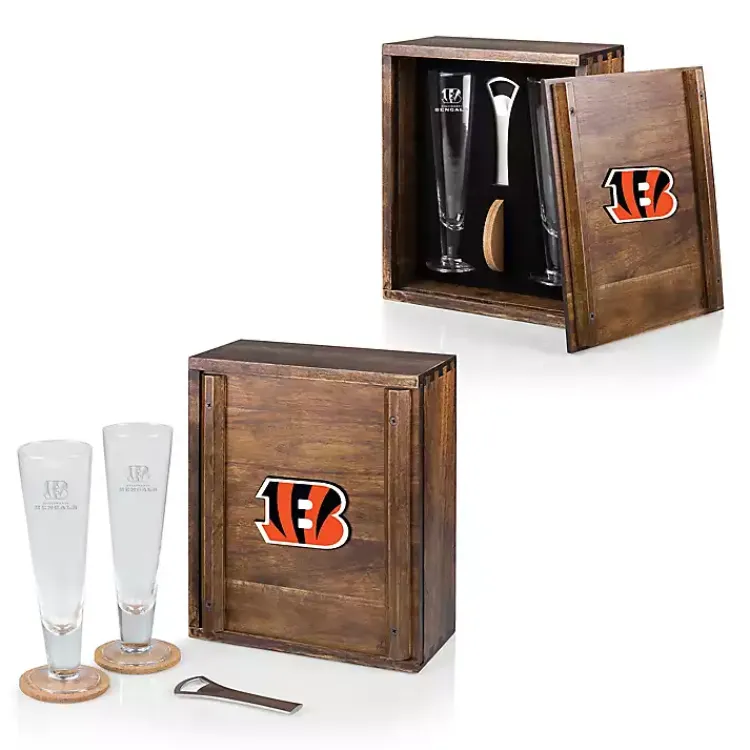 Barware-Kirklands Home Acacia Cincinnati Bengals Beer Glass Set