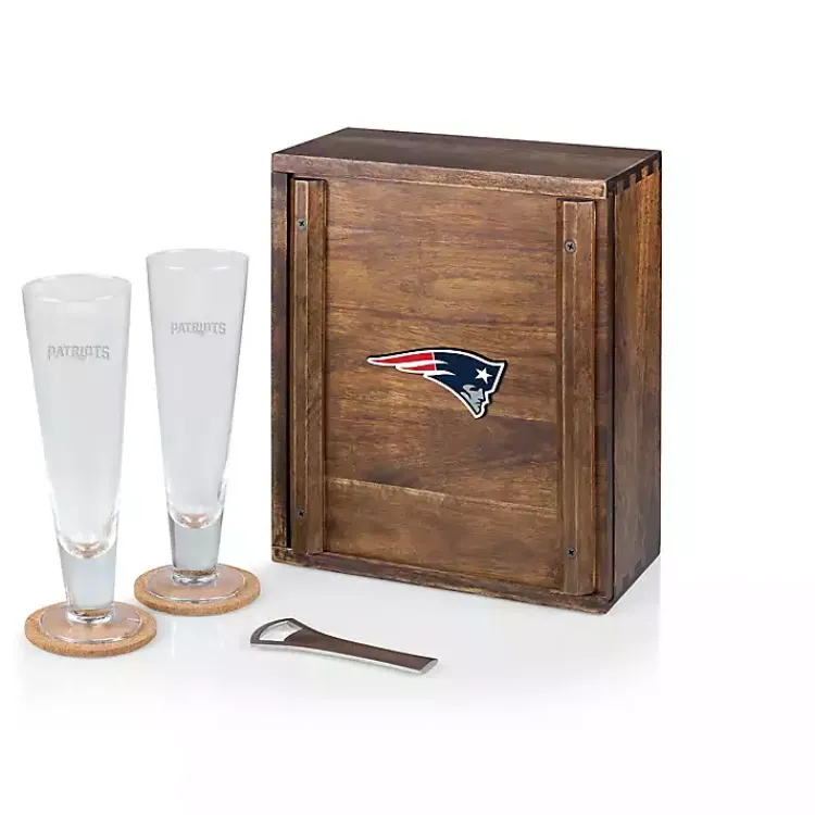 Barware-Kirklands Home Acacia New England Patriots Beer Glass Set