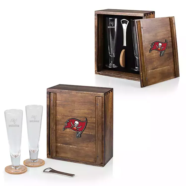 Barware-Kirklands Home Acacia Tampa Bay Buccaneers Beer Glass Set