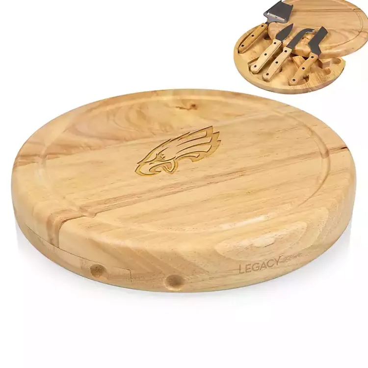 Serving & Entertaining-Kirklands Home Philadelphia Eagles Cheese Board and Tool Set Tan