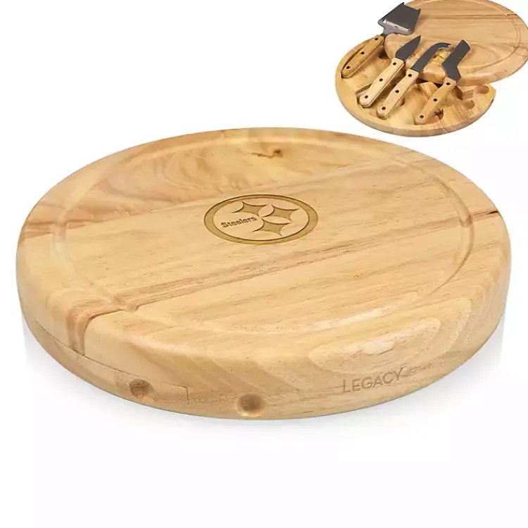 Serving & Entertaining-Kirklands Home Pittsburgh Steelers Cheese Board and Tool Set Tan