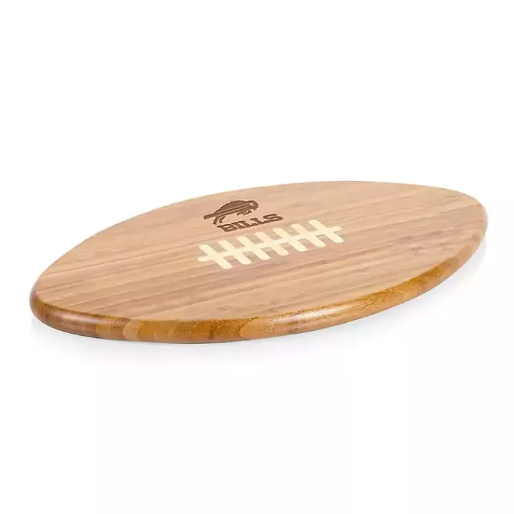 Serving & Entertaining-Kirklands Home Buffalo Bills Bamboo Football Cutting Board Tan
