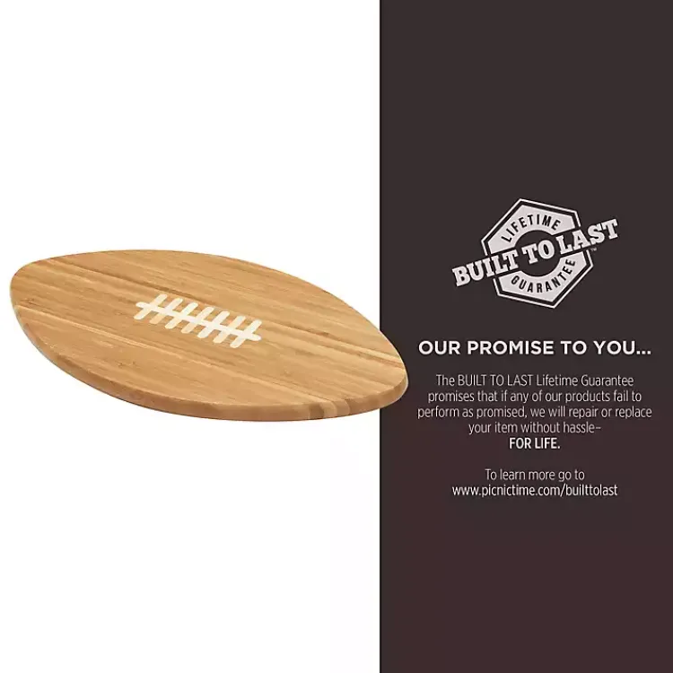 Serving & Entertaining-Kirklands Home Cincinnati Bengals Bamboo Football Cutting Board Tan