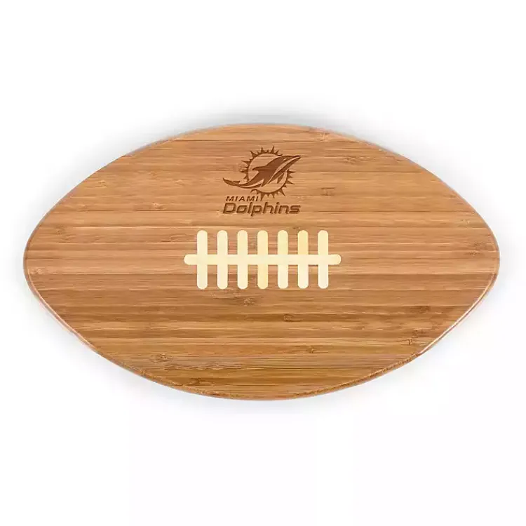 Serving & Entertaining-Kirklands Home Miami Dolphins Bamboo Football Cutting Board Tan