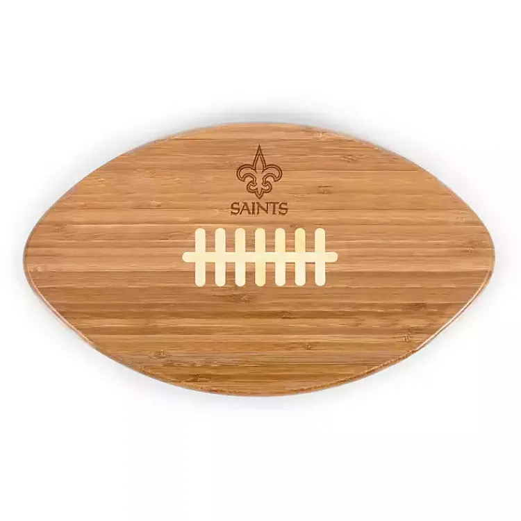 Serving & Entertaining-Kirklands Home New Orleans Saints Bamboo Football Cutting Board Tan