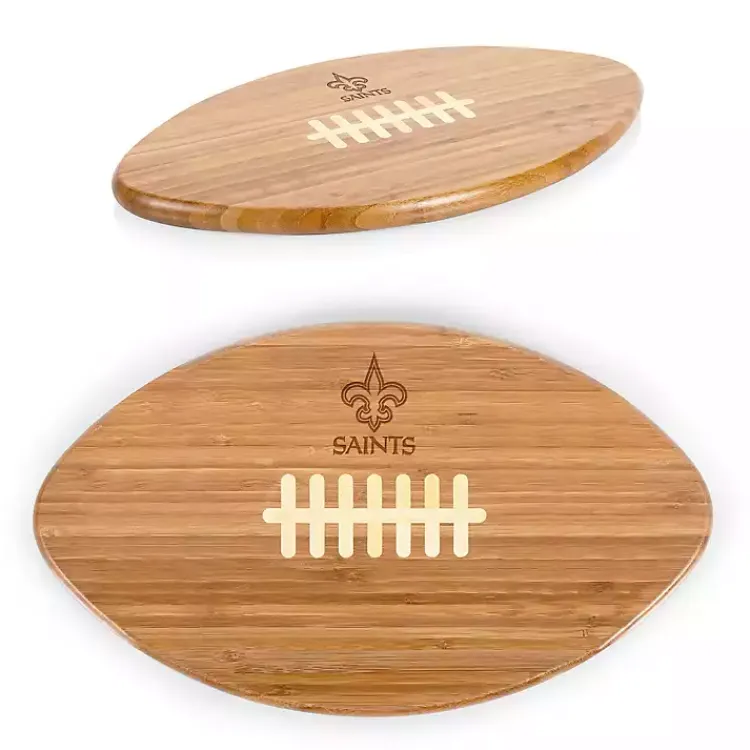 Serving & Entertaining-Kirklands Home New Orleans Saints Bamboo Football Cutting Board Tan