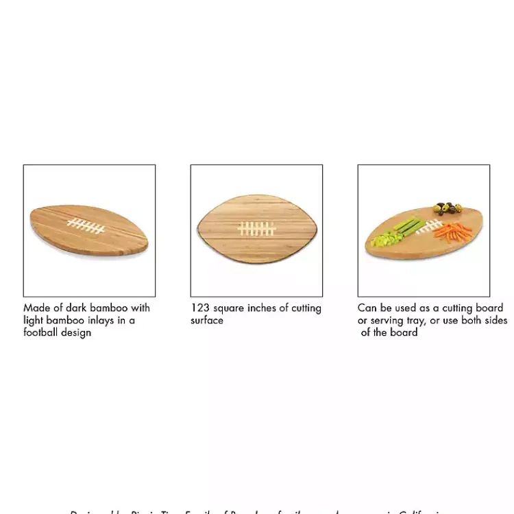 Serving & Entertaining-Kirklands Home Pittsburgh Steelers Bamboo Football Cutting Board Tan