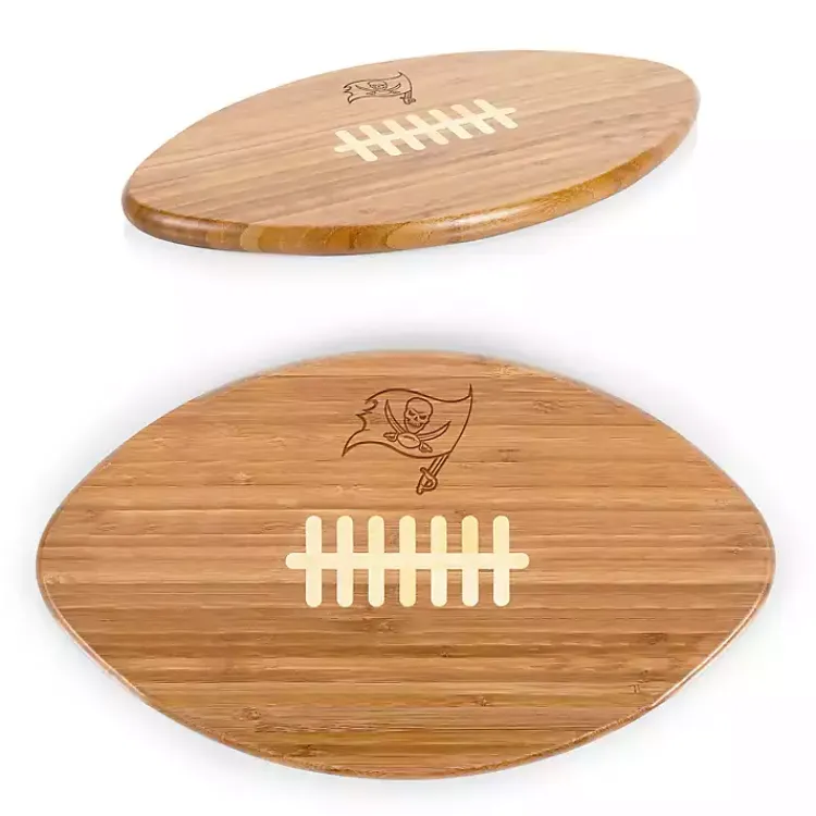 Serving & Entertaining-Kirklands Home Tampa Bay Buccaneers Bamboo Football Cutting Board Tan
