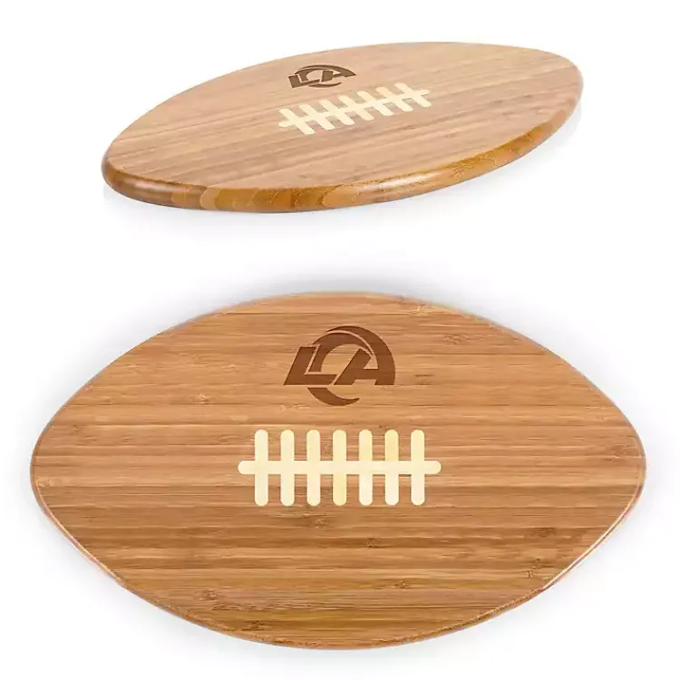 Serving & Entertaining-Kirklands Home Los Angeles Rams Bamboo Football Cutting Board Tan