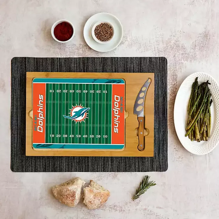 Serving & Entertaining-Kirklands Home Miami Dolphins Cutting Board & Knife Set