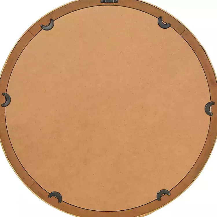 Decorative Mirrors-Kirklands Home Round Seagrass and Bamboo Wall Mirror