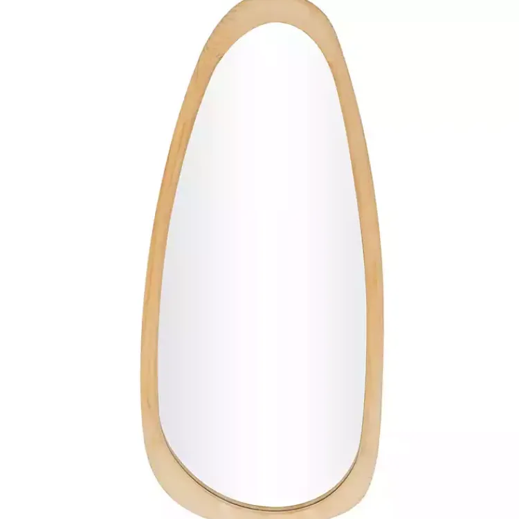 Decorative Mirrors-Kirklands Home Oval Natural Wood Wall Mirror