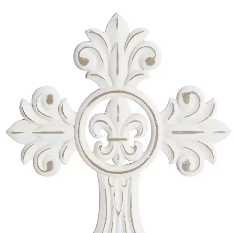 Wall Plaques-Kirklands Home Wood Wall Cross Wall Plaques, Set of 3 White