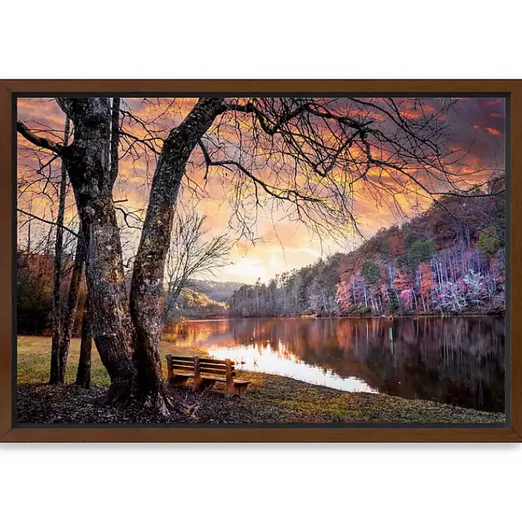 Canvas Art-Kirklands Home The Quiet of Sunset Walnut Framed Canvas Art Print